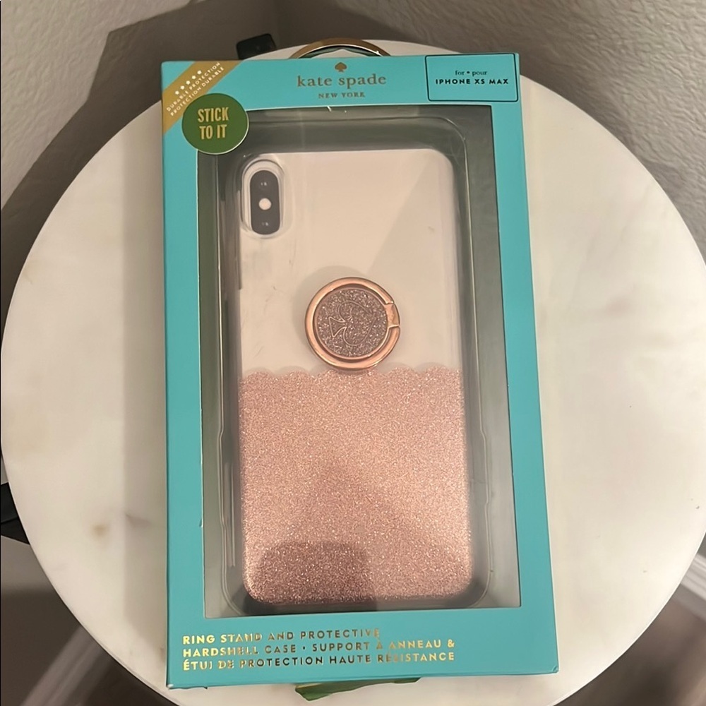 kate spade Gold iPhone XS Max Case with Ring Holder